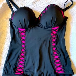 One Piece Lattice Bathing Suit Torrid